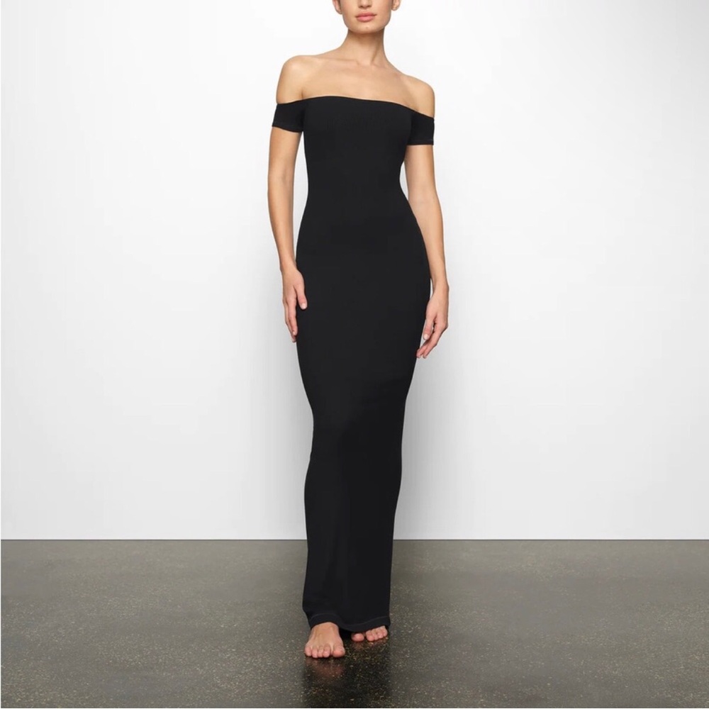 SKIMS Soft Lounge Off The Shoulder Dress